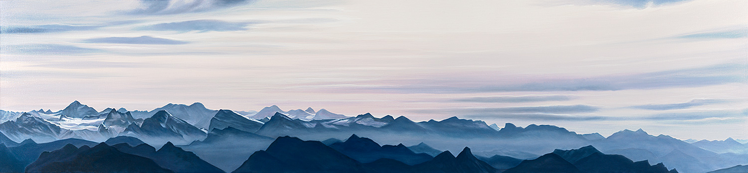 Alpenpanorama | Öl auf Leinen | 270 x 65 cm