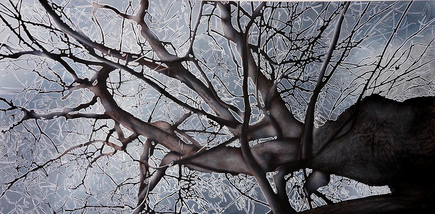 Tree one | Acryl auf Leinen | 180 x 90 cm