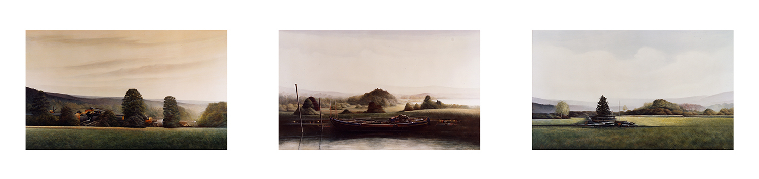 Landschaftszyklus | Egg tempera on wood | 120 x 73 cm | 3 parts
