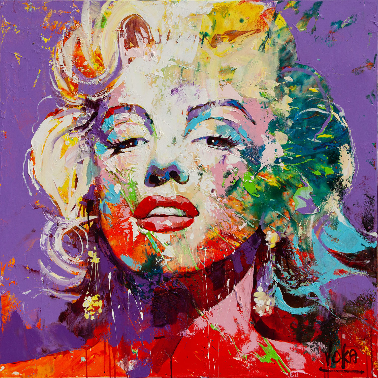 Marilyn | Acryl auf Leinen | 100 x 100 cm