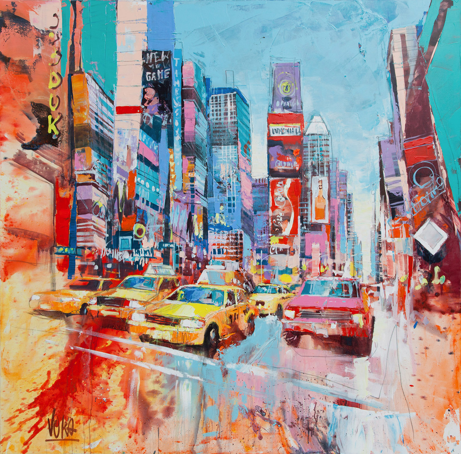 NYC | Acryl auf Leinen | 180 x 180 cm