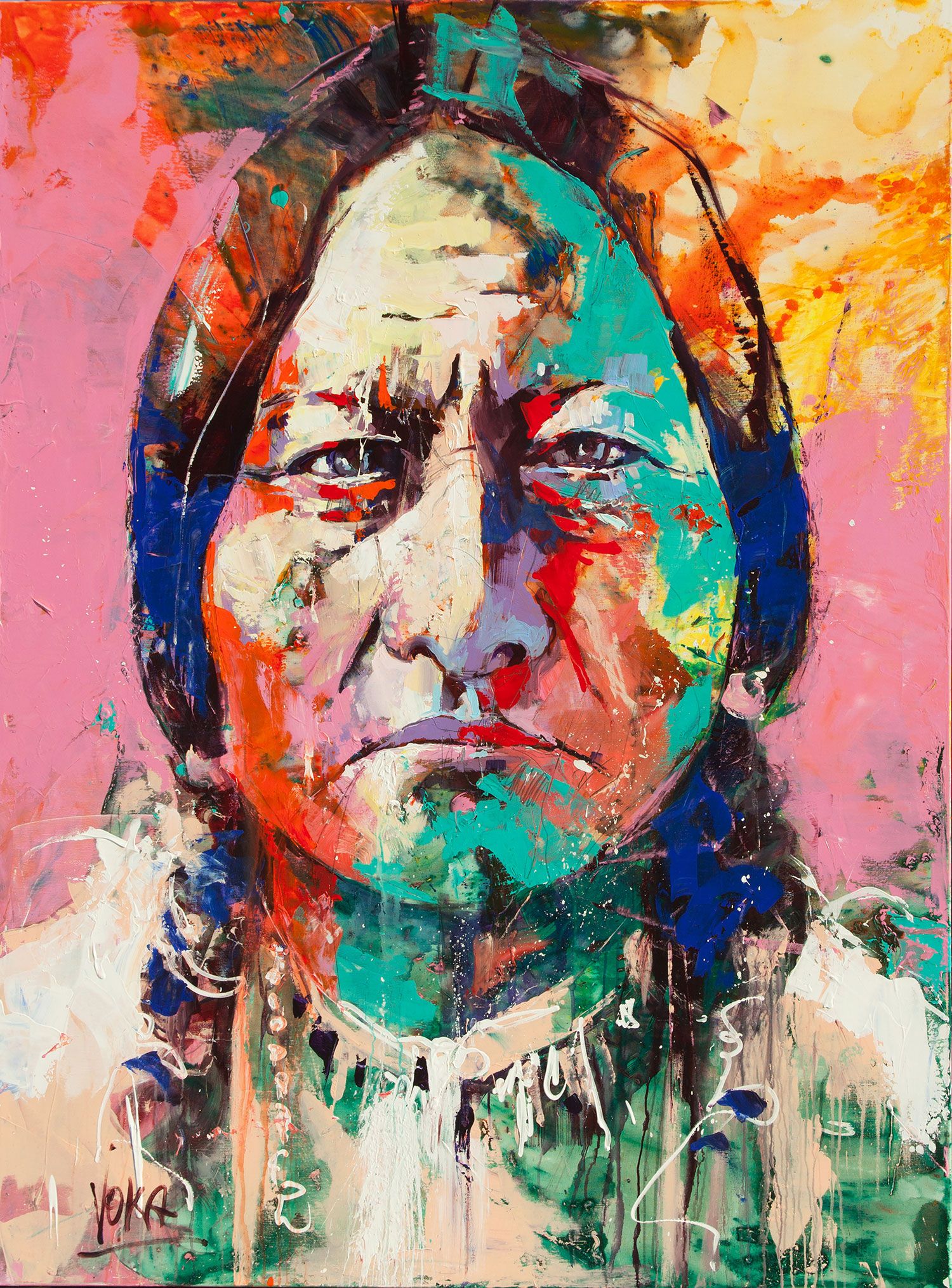 Sitting Bull | Acryl auf Leinen | 150 x 200 cm