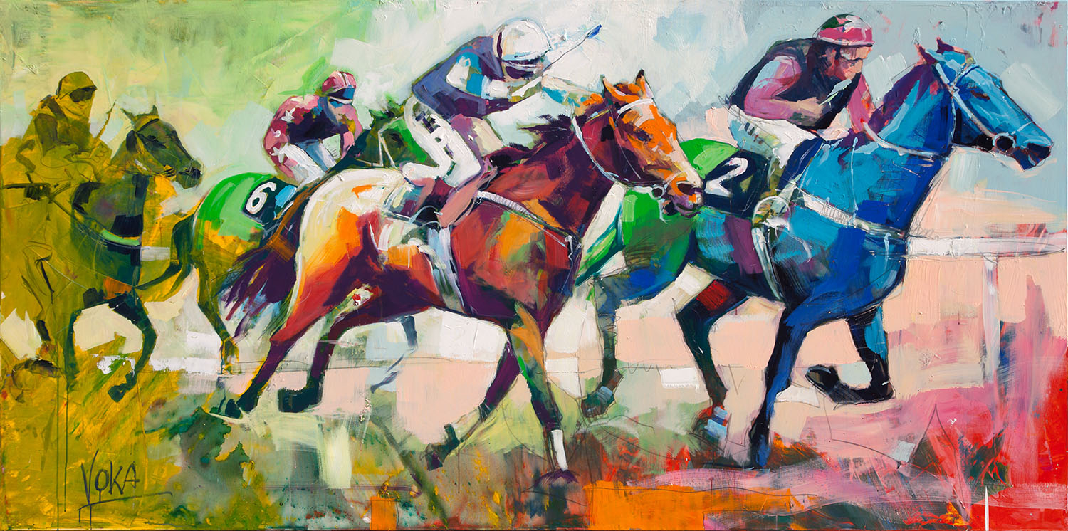 The Race | Acrylic on canvas | 280 x 140 cm