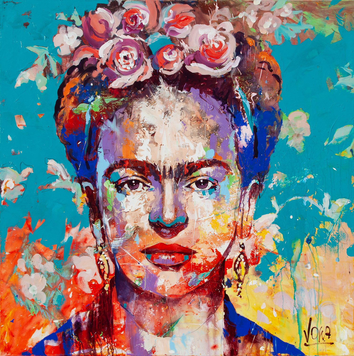 Frida | Acryl auf Leinen | 140 x 140 cm